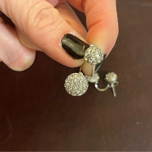 Jennifer Tuton Pave Crystal Earrings - Picture 2 of 4